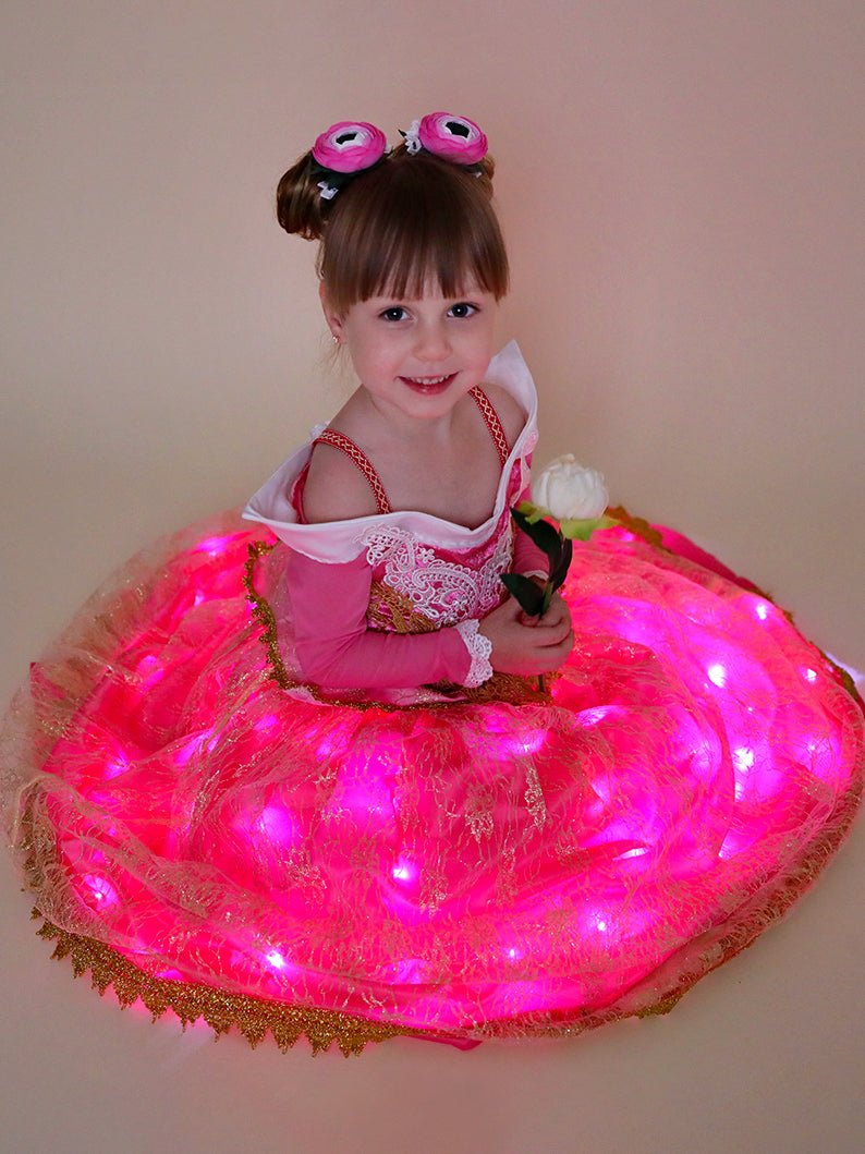 Beauty Princess Dress Up Fancy LED Costumes - Uporpor