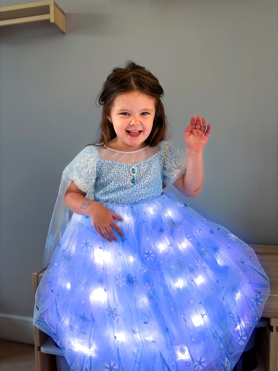 Elsa and Anna Princess Set Light Up Costume For Girl - Uporpor
