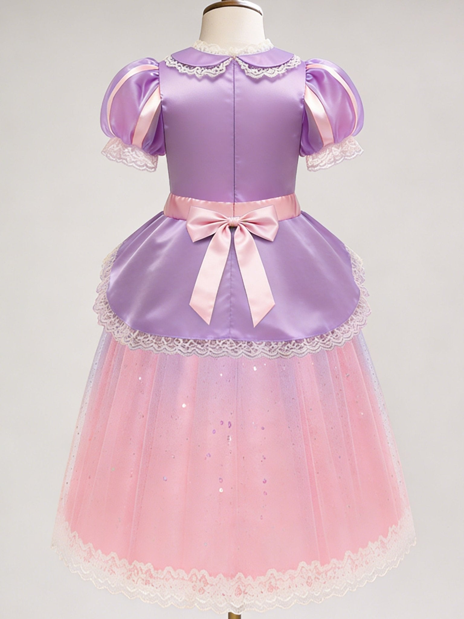 Enchanted Light Up Purple Princess Dress for Girls Birthday Party - Uporpor