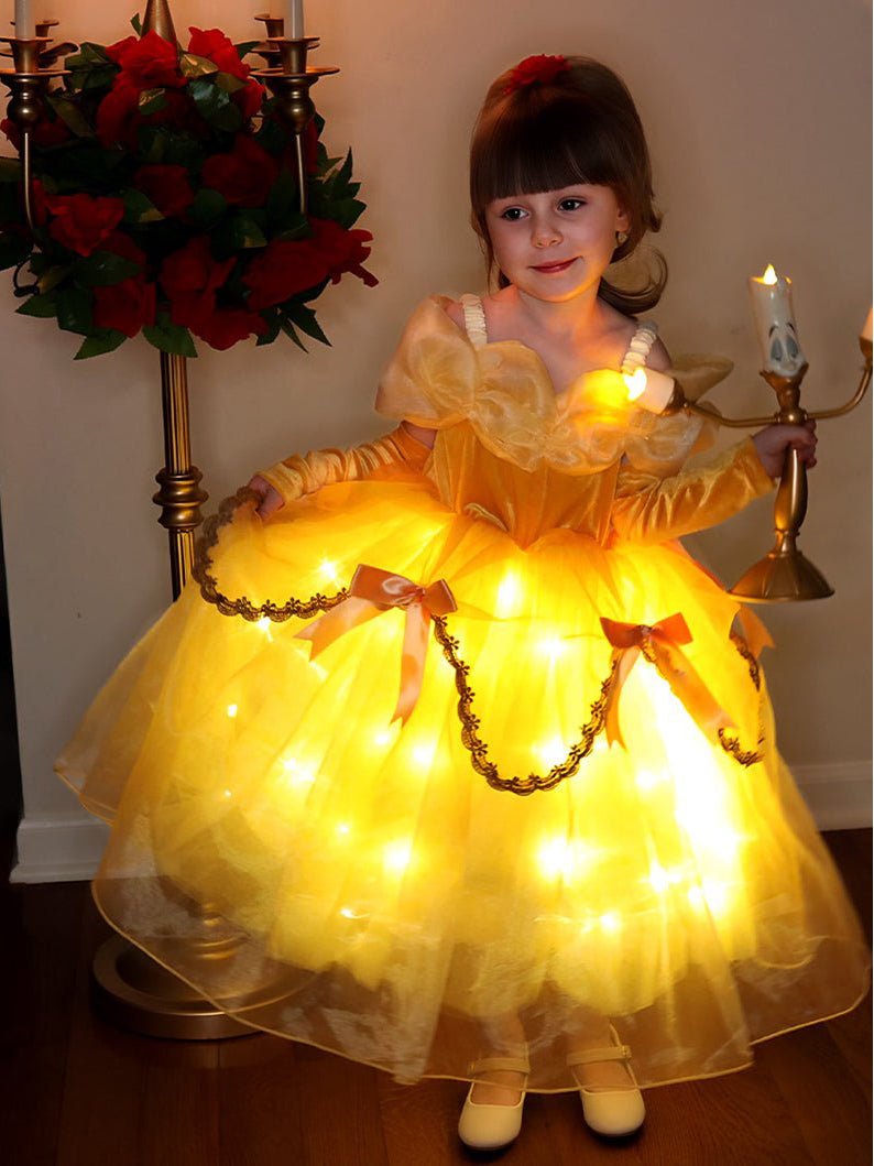 Enchanted Princess Set Belle Light Up Princess Costume - Uporpor