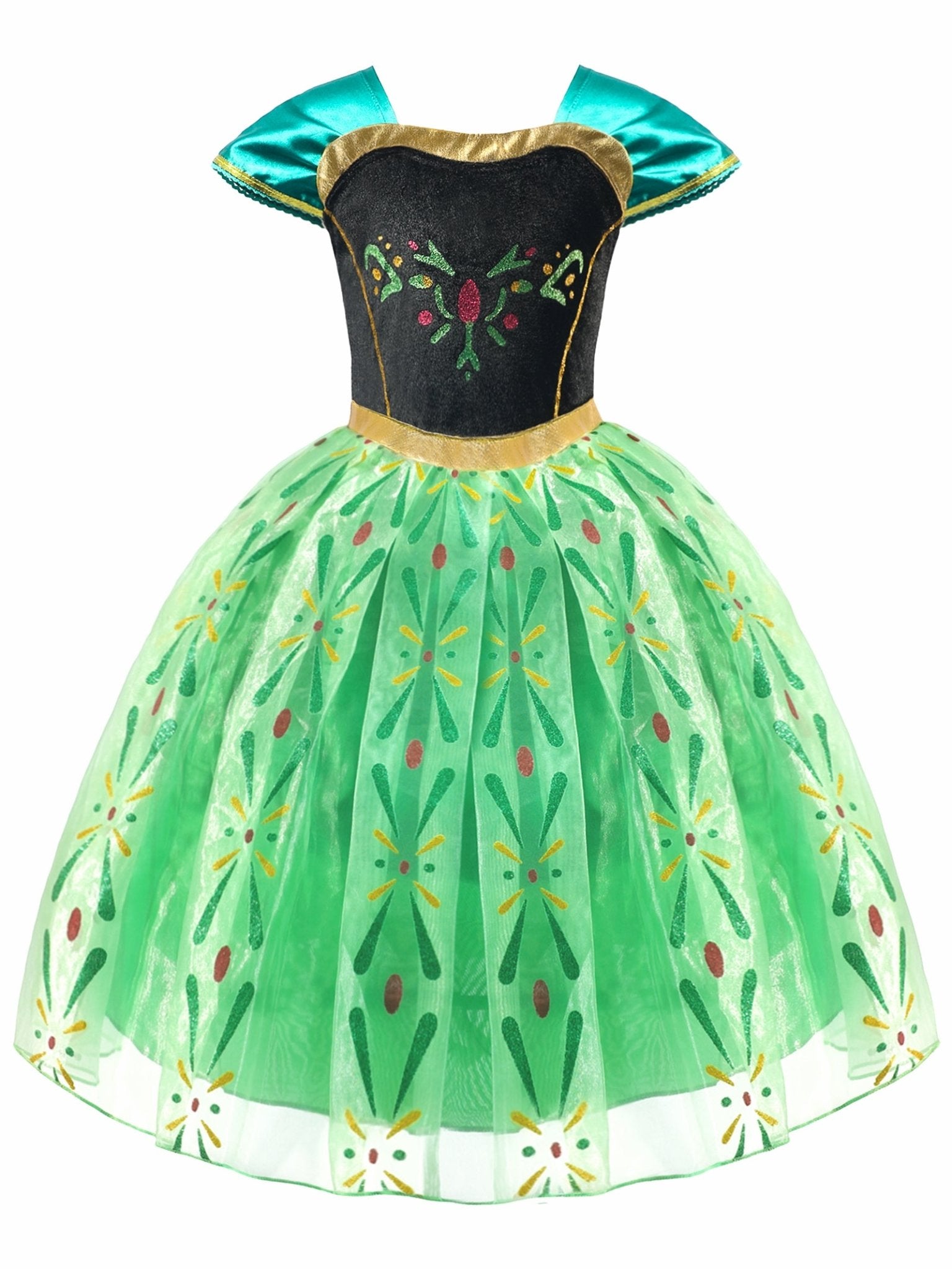 Enchanted Princess Set Light Up Frozen Anna Costume For Girl - Uporpor