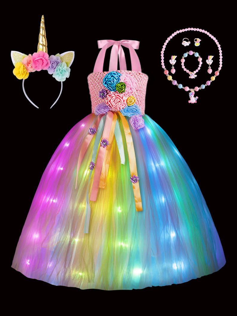 Enchanted Princess Set Unicorn Light Up Princess Costume - Uporpor