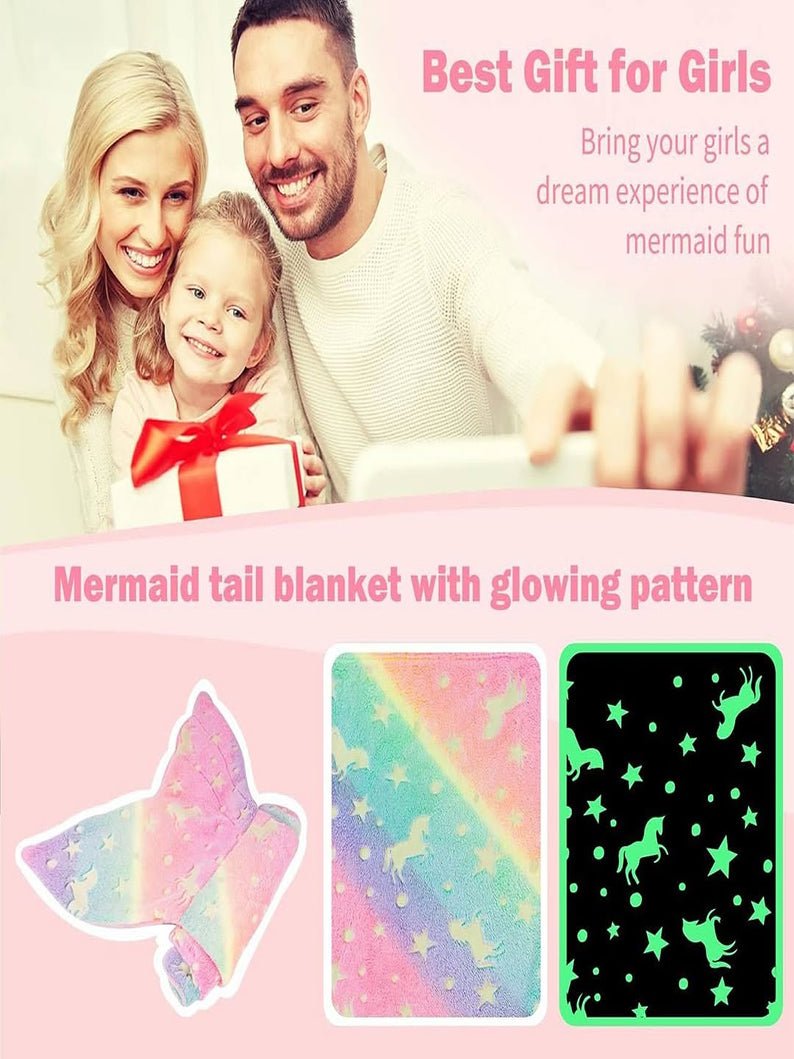 Glow - in - the - Dark Mermaid Tail Sleeping Bag - Uporpor