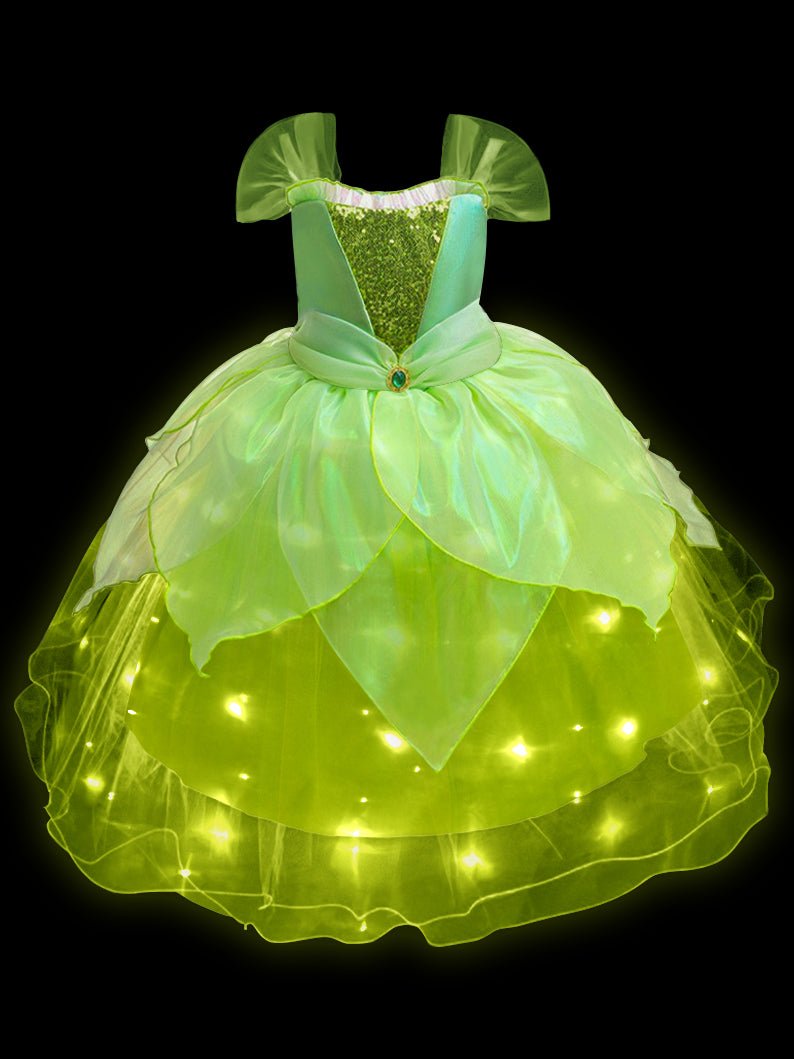 Glowing Fairy Light Up Costume for Girls Dress Up Birthday Gift Halloween - Uporpor