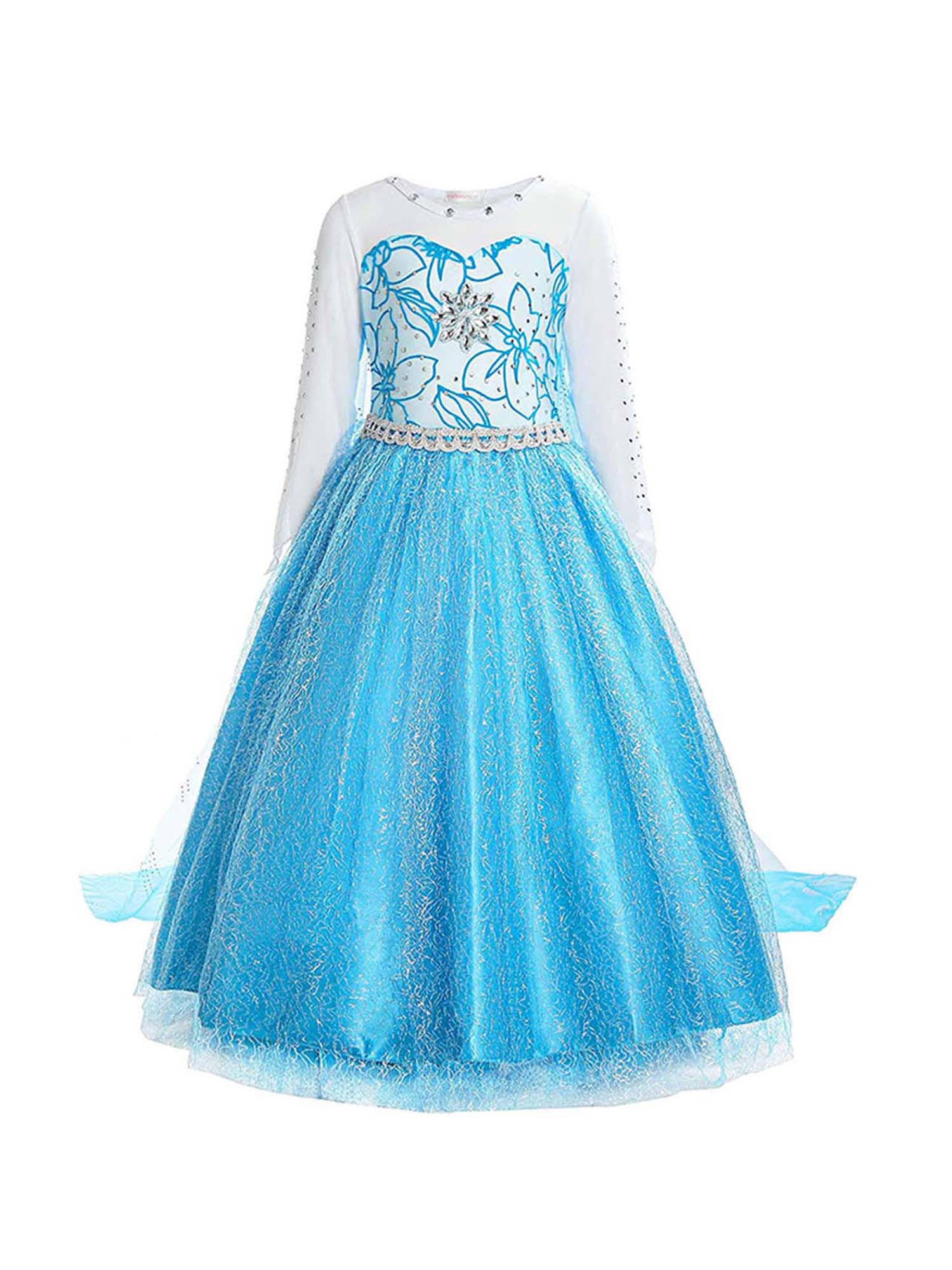 Glowing Snow Princess Costume for Girls – Light - Up Magical Dress (Ages 2 - 12) - Uporpor