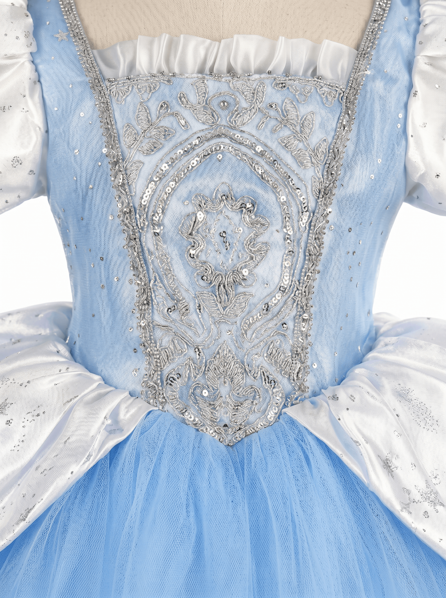LED Light - Up Blue Sparkly Princess Gown for Toddler Girls – Magical Halloween & Party Dress - Uporpor
