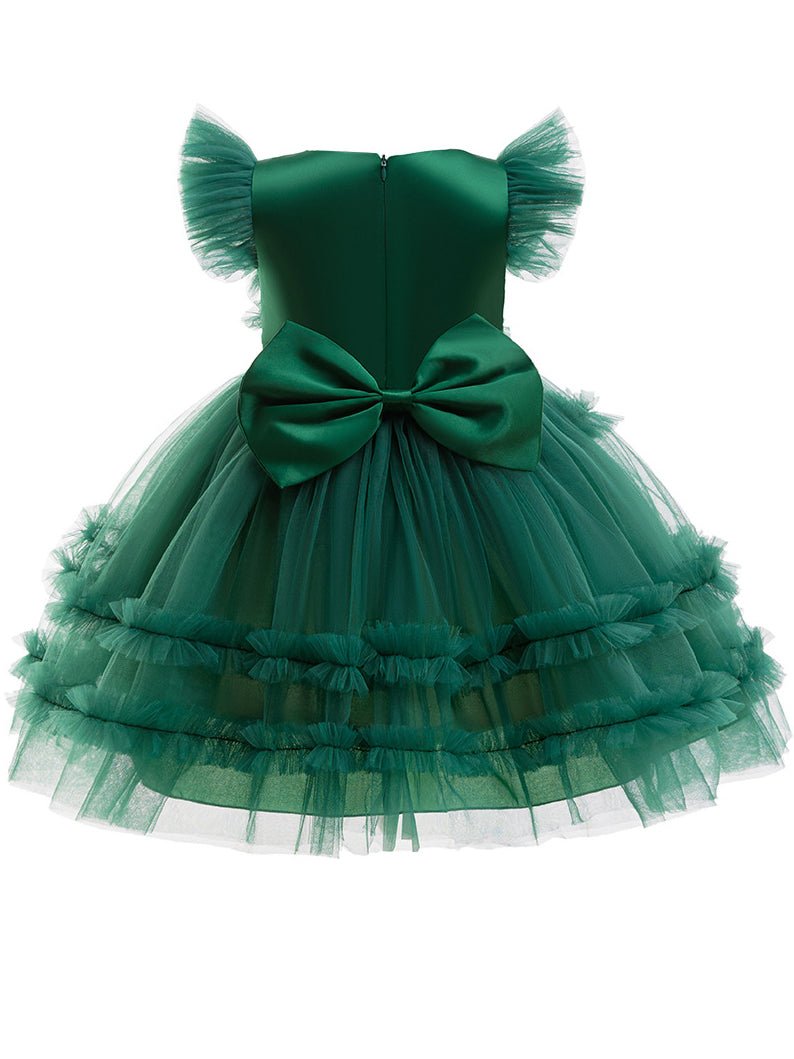 Light Up Christmas Pom Pom Tulle Dress for Girls - Uporpor