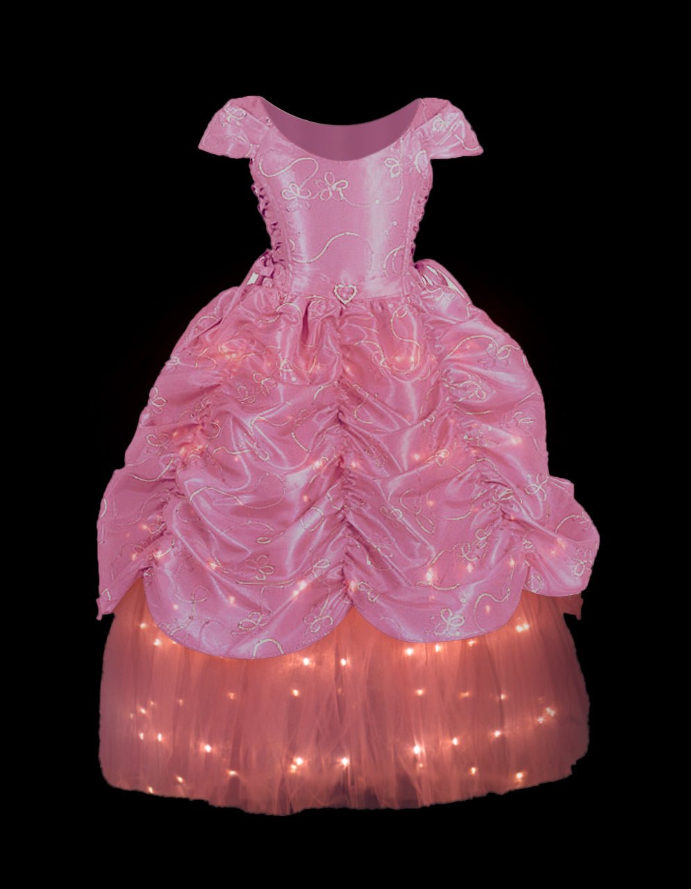 Light up Cinderella Pink Princess Dresses for Girls Party - Uporpor - Uporpor