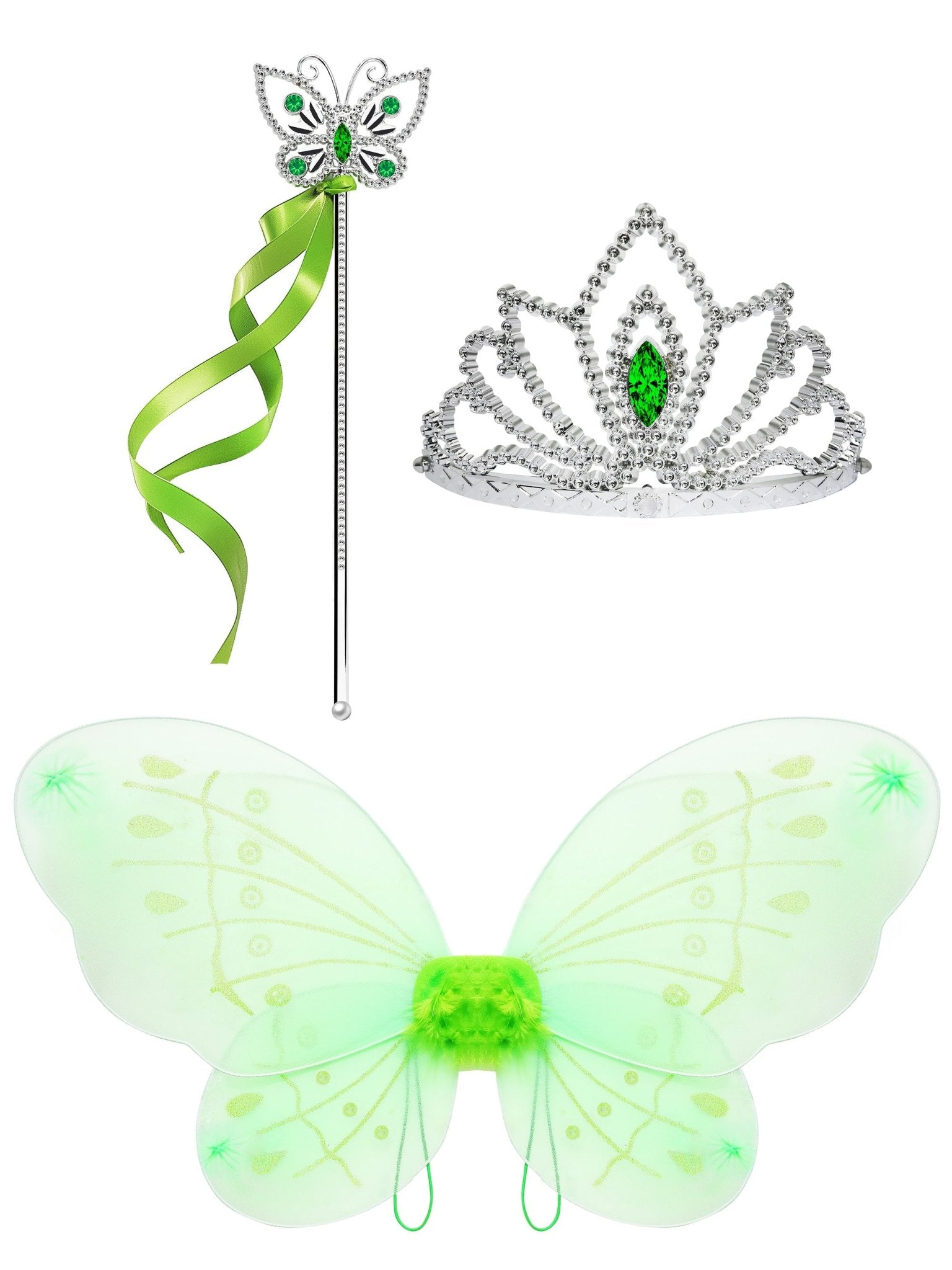 Light Up Dress for Girls with Wings – Color Changing LED Dress Up Set - Uporpor