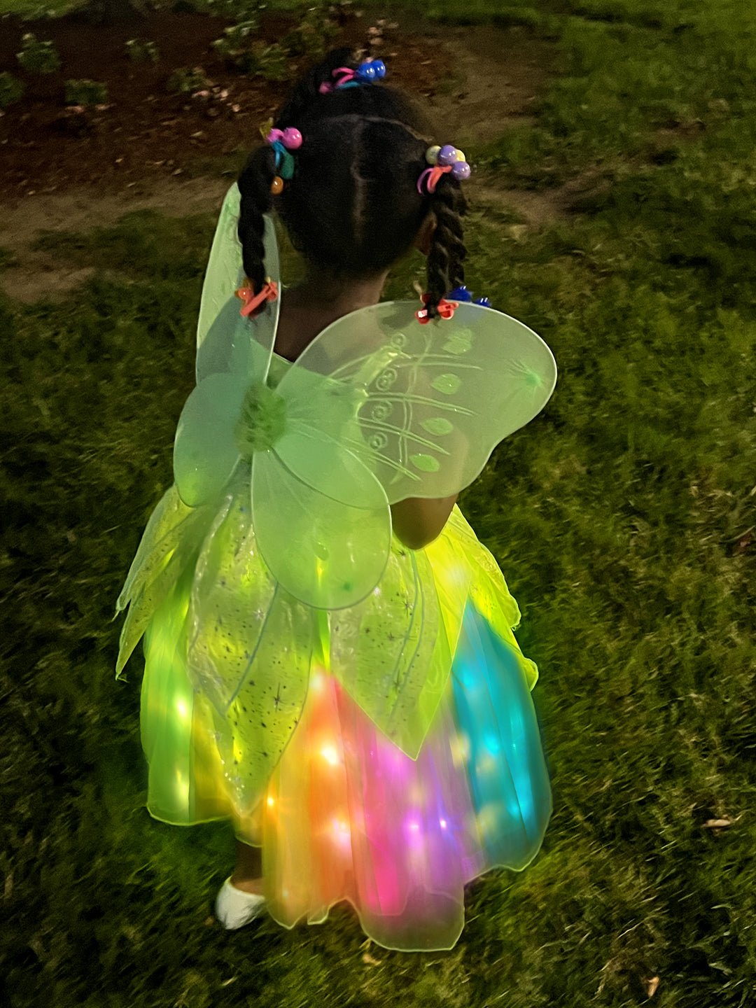 Light Up Dress for Girls with Wings – Color Changing LED Dress Up Set - Uporpor