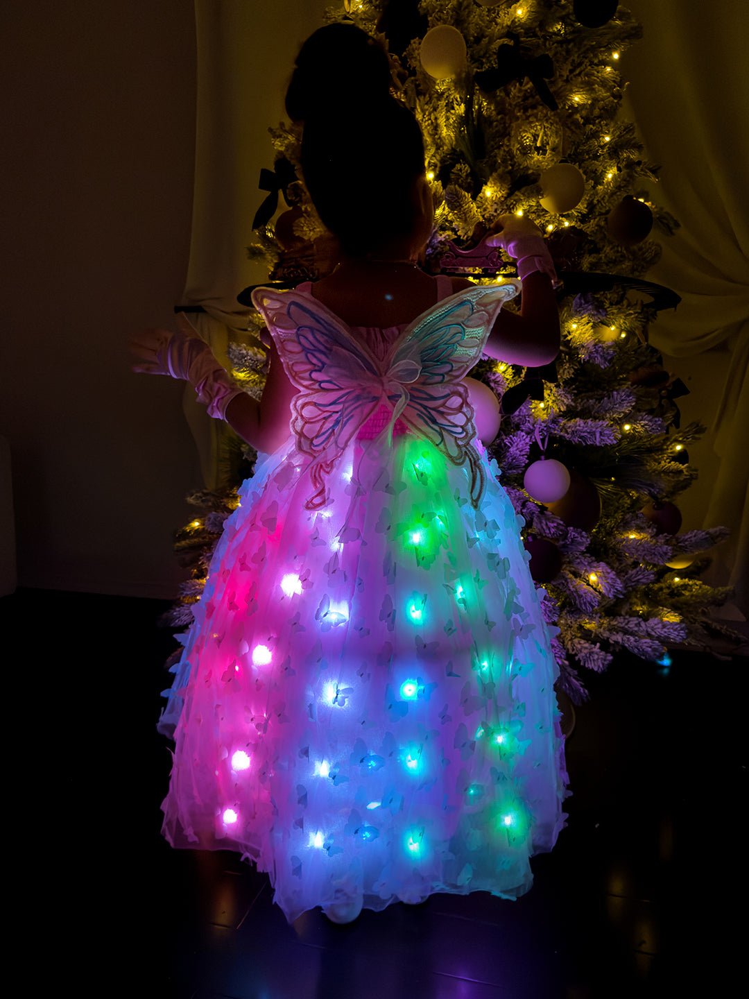 Light up Girls Fairy Wings Butterfly Party Costume - Uporpor