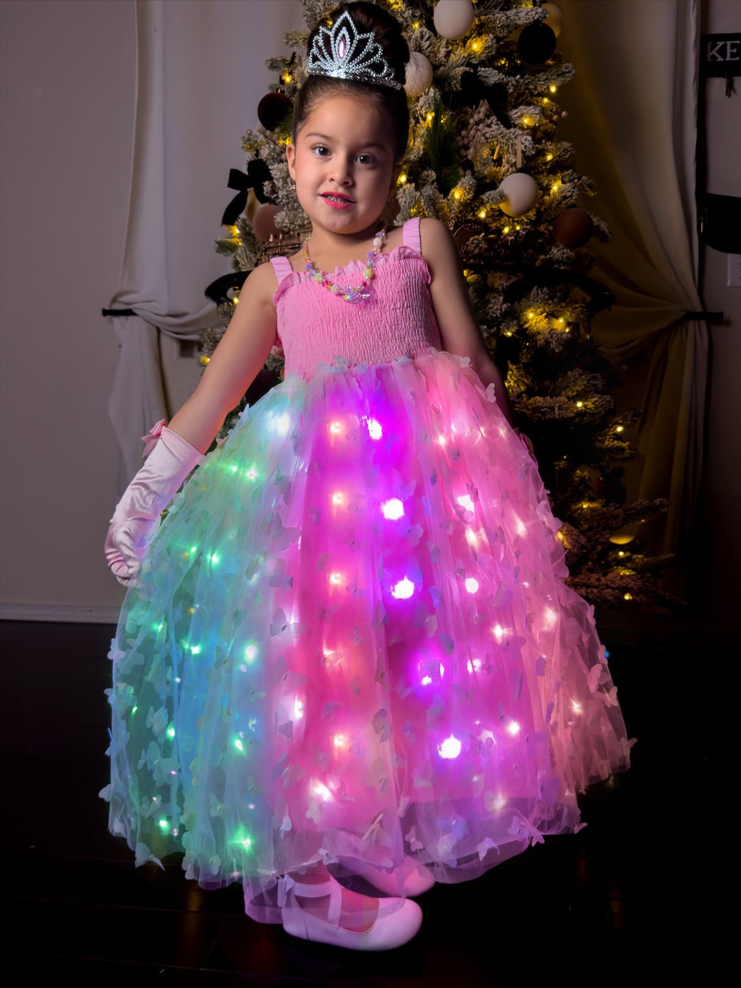 Light up Girls Fairy Wings Butterfly Party Costume - Uporpor