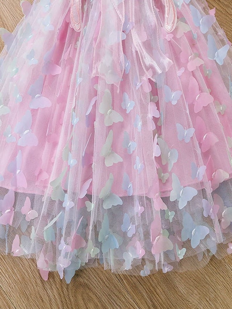 Light Up Girls Fairy Wings Butterfly Princess Dress - Uporpor - Uporpor