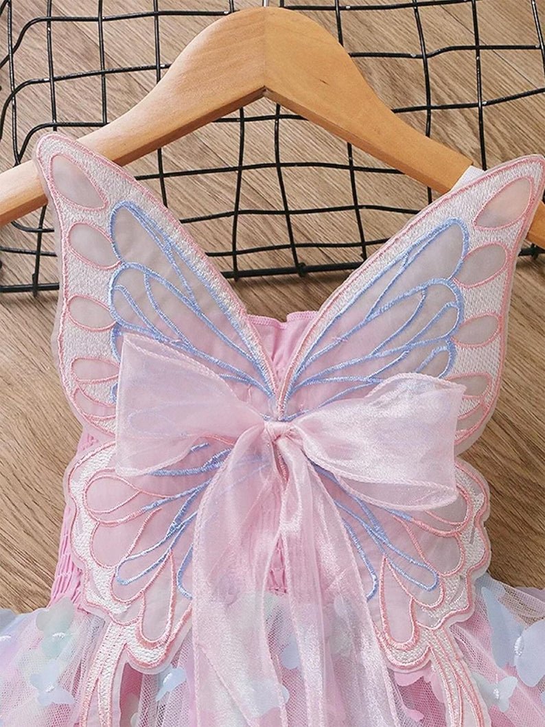 Light Up Girls Fairy Wings Butterfly Princess Dress - Uporpor - Uporpor