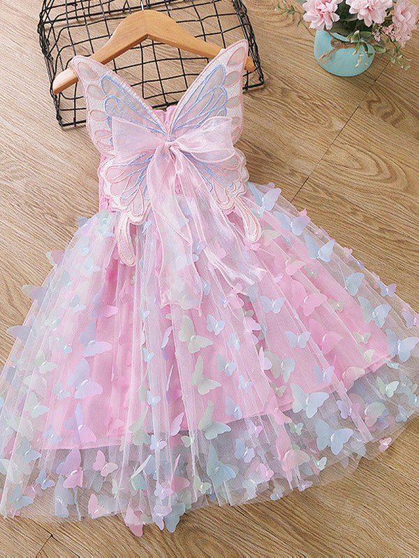 Light Up Girls Fairy Wings Butterfly Princess Dress - Uporpor