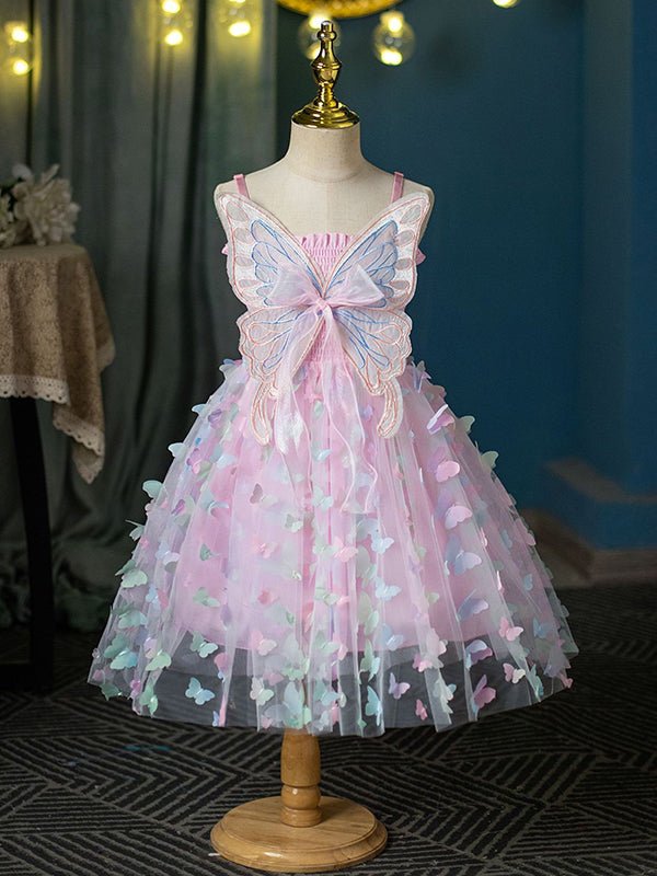 Light Up Girls Fairy Wings Butterfly Princess Dress - Uporpor