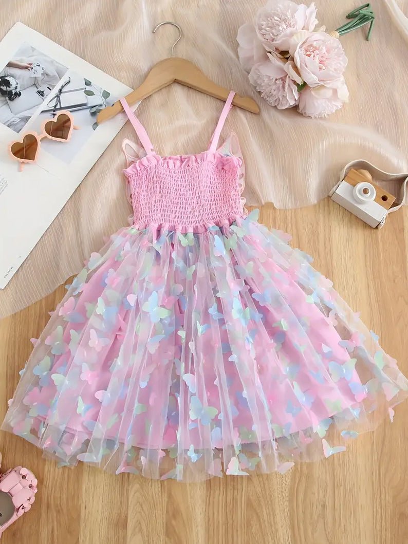 Light Up Girls Fairy Wings Butterfly Princess Dress - Uporpor