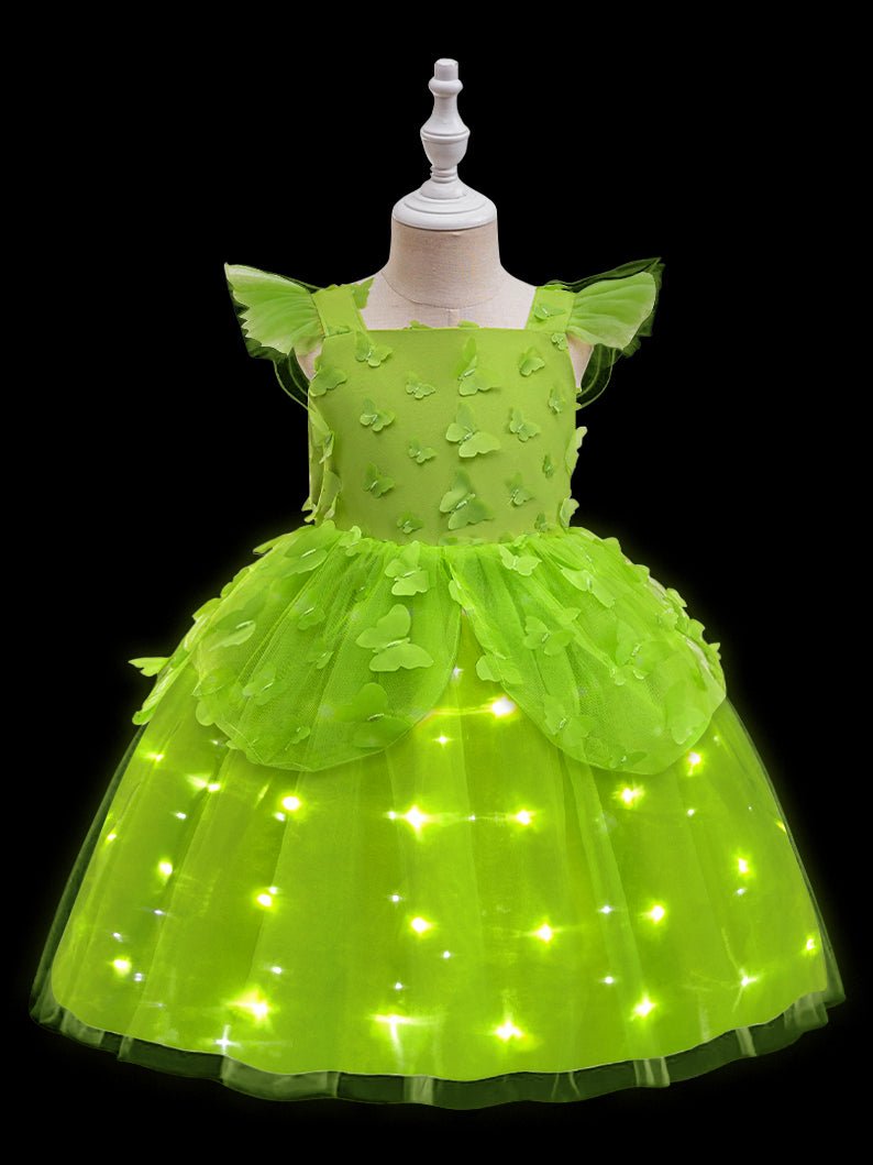 Light Up Girls' Tink Beli Fairy Tale Mesh Princess Dress - Uporpor