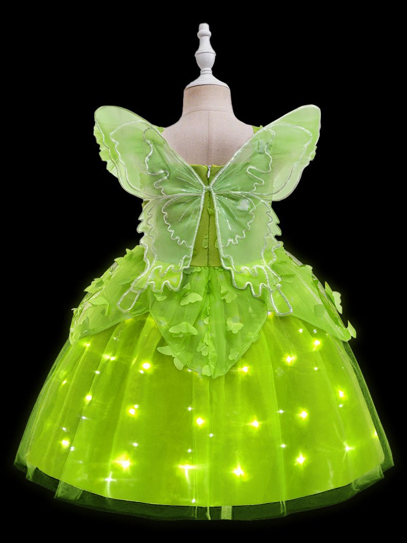 Light Up Girls' Tink Beli Fairy Tale Mesh Princess Dress - Uporpor