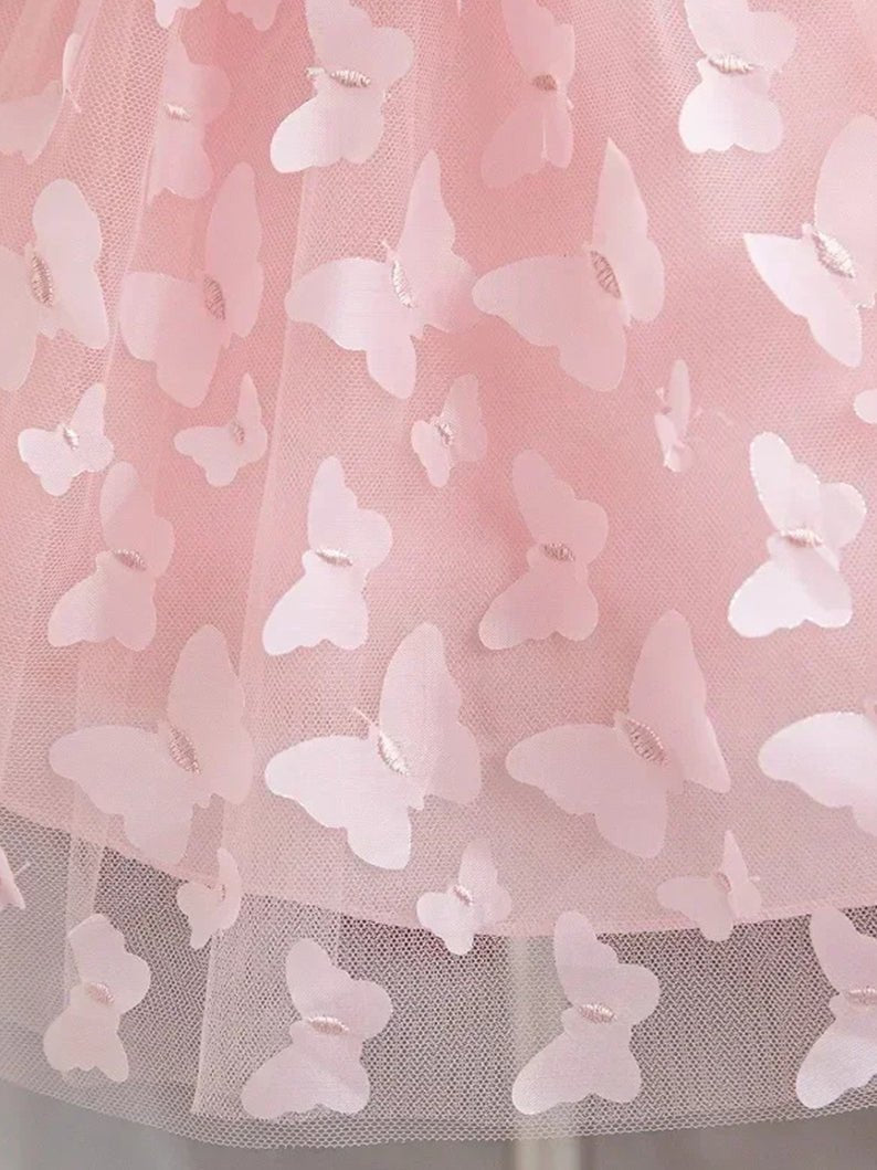 Light Up Gorgeous Butterfly Sleeveless Tutu Dress with Bows for Toddler Girls - Uporpor