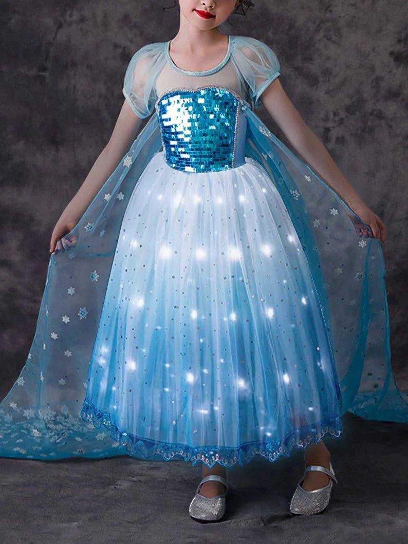 Light Up Princess Blue Ice Queen Dress - Uporpor - Uporpor