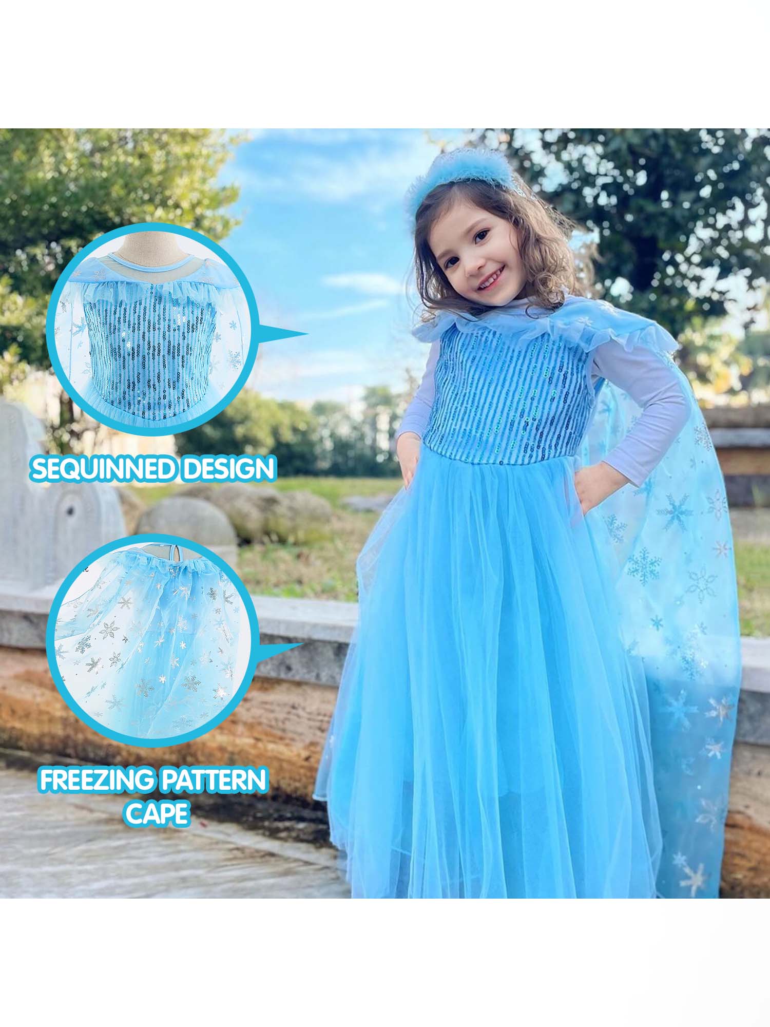 Light Up Princess Costume For Little Girl - Uporpor