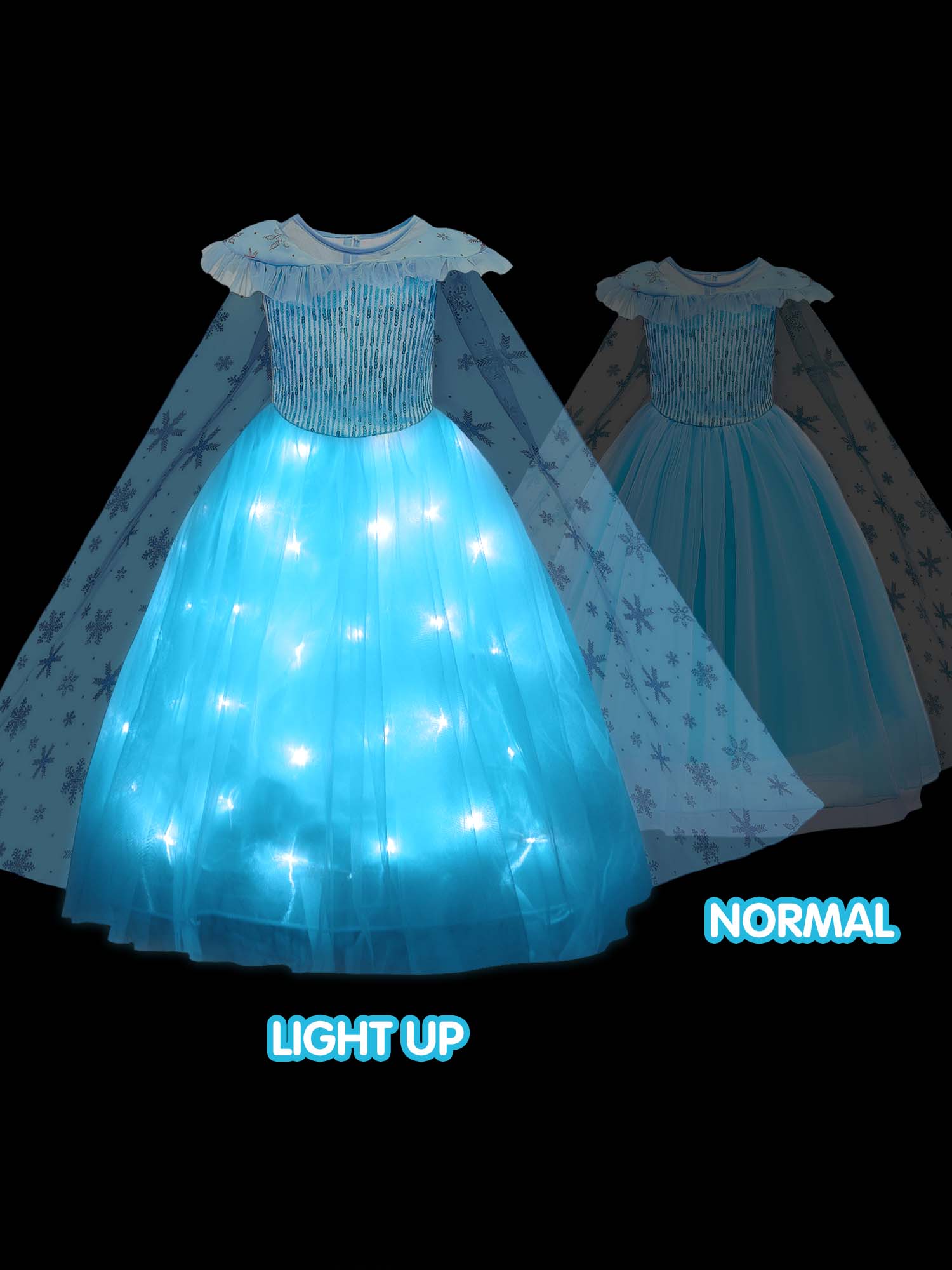 Light Up Princess Costume For Little Girl - Uporpor