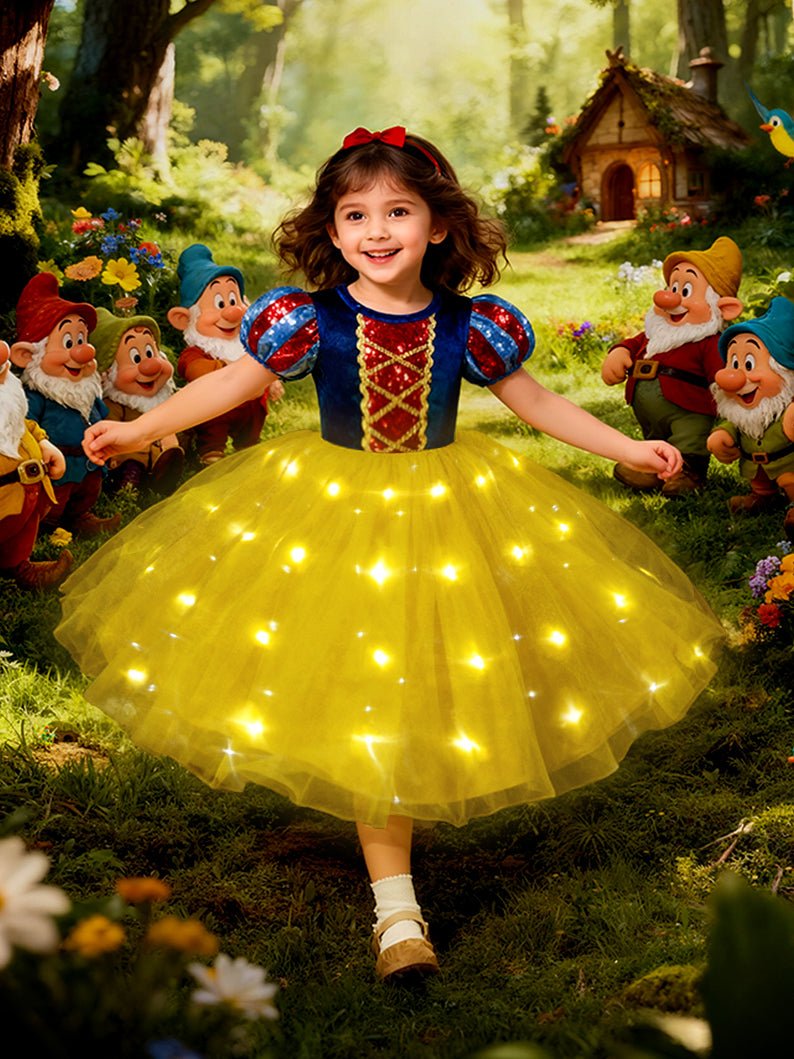 Light Up Princess Dress for Girls – Glowing Costume for Special Events - Uporpor