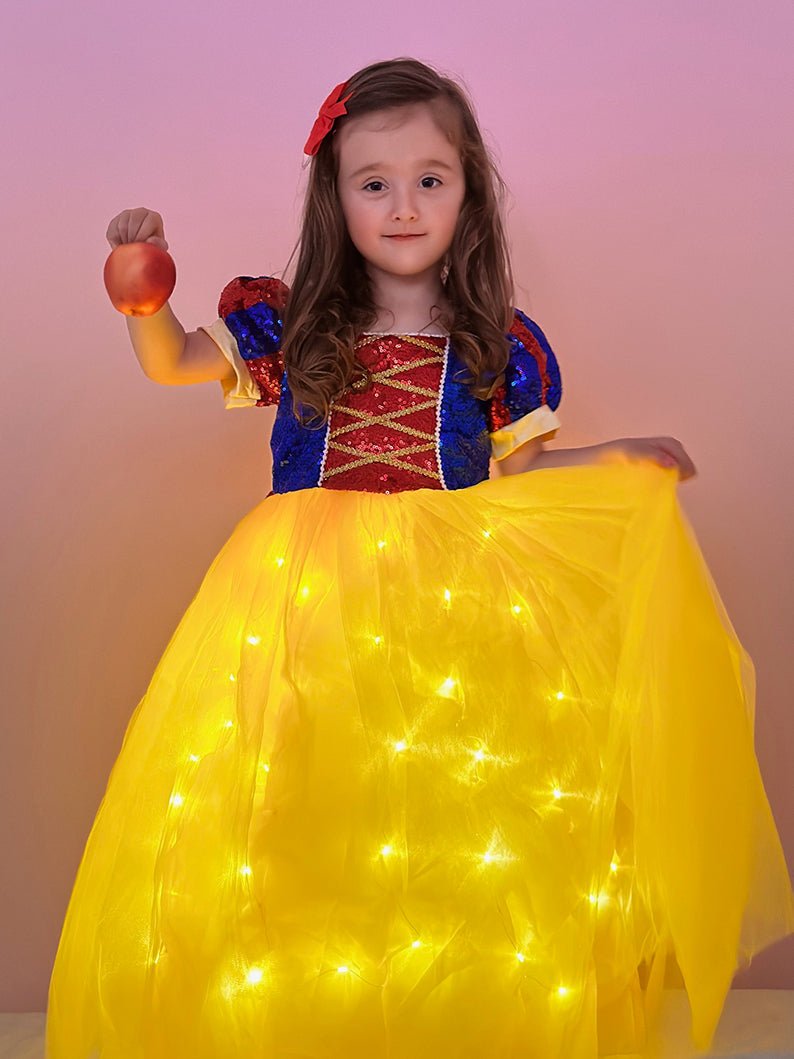 Light Up Princess Dress for Girls – Glowing Costume for Special Events - Uporpor