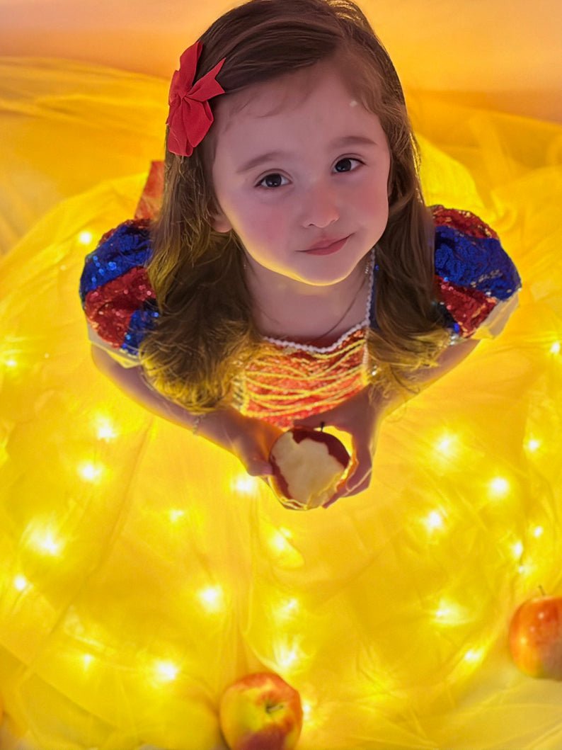 Light Up Princess Dress for Girls – Glowing Costume for Special Events - Uporpor