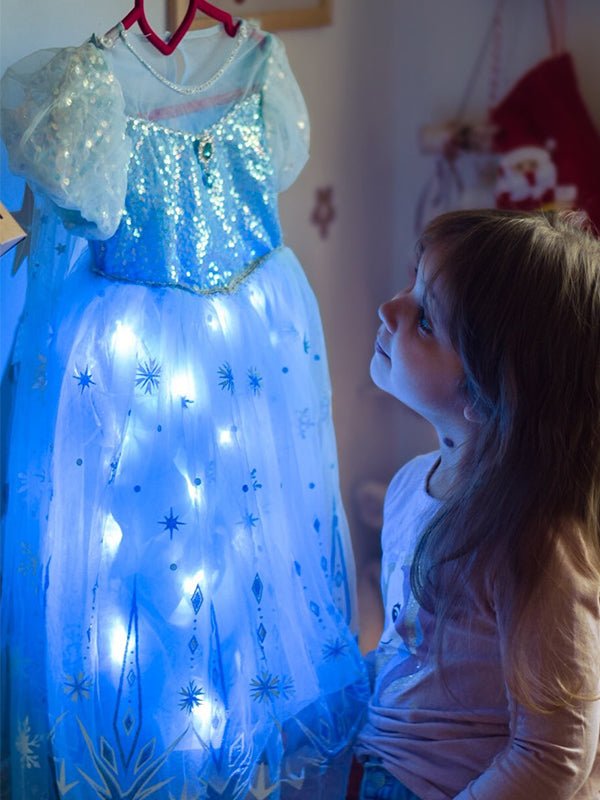 Light up Princess Elsa Costumes for Little Girls - Uporpor