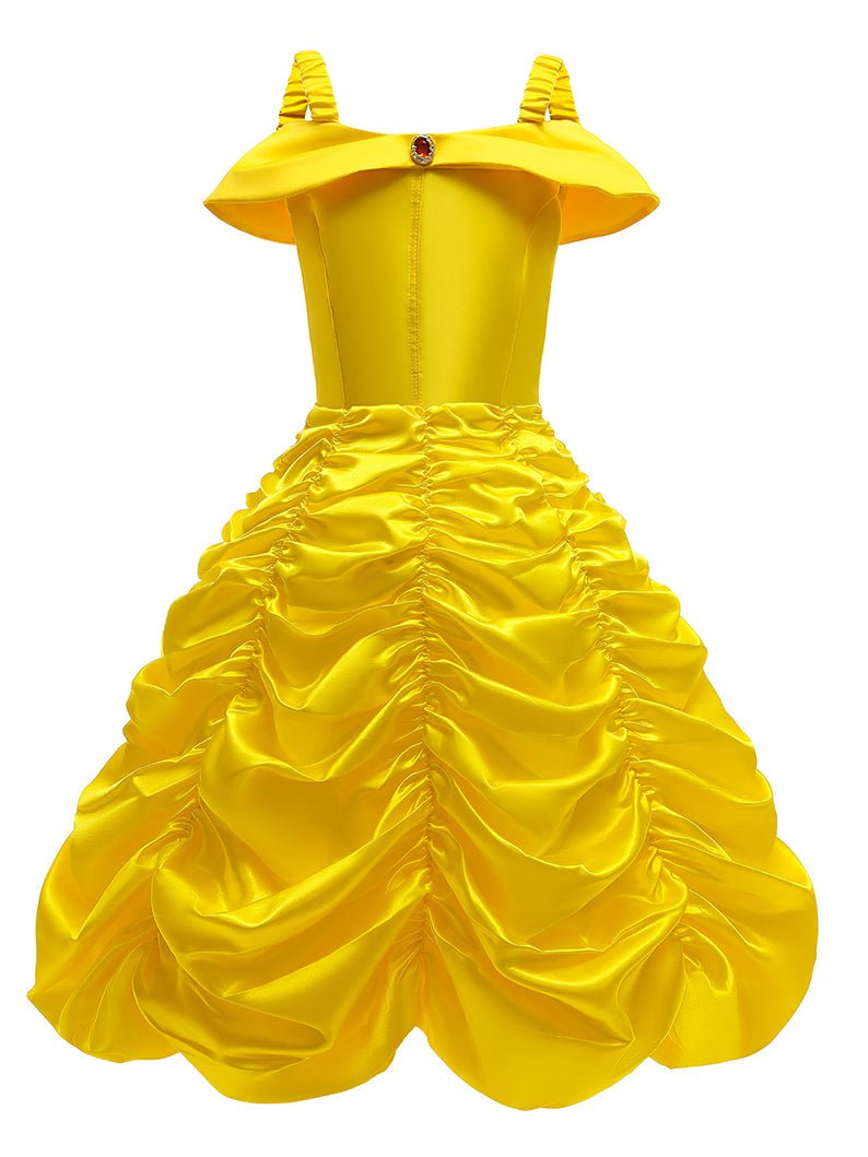 Light Up Princess for Girls Off Shoulder Layered Dress - UPORPOR - Uporpor