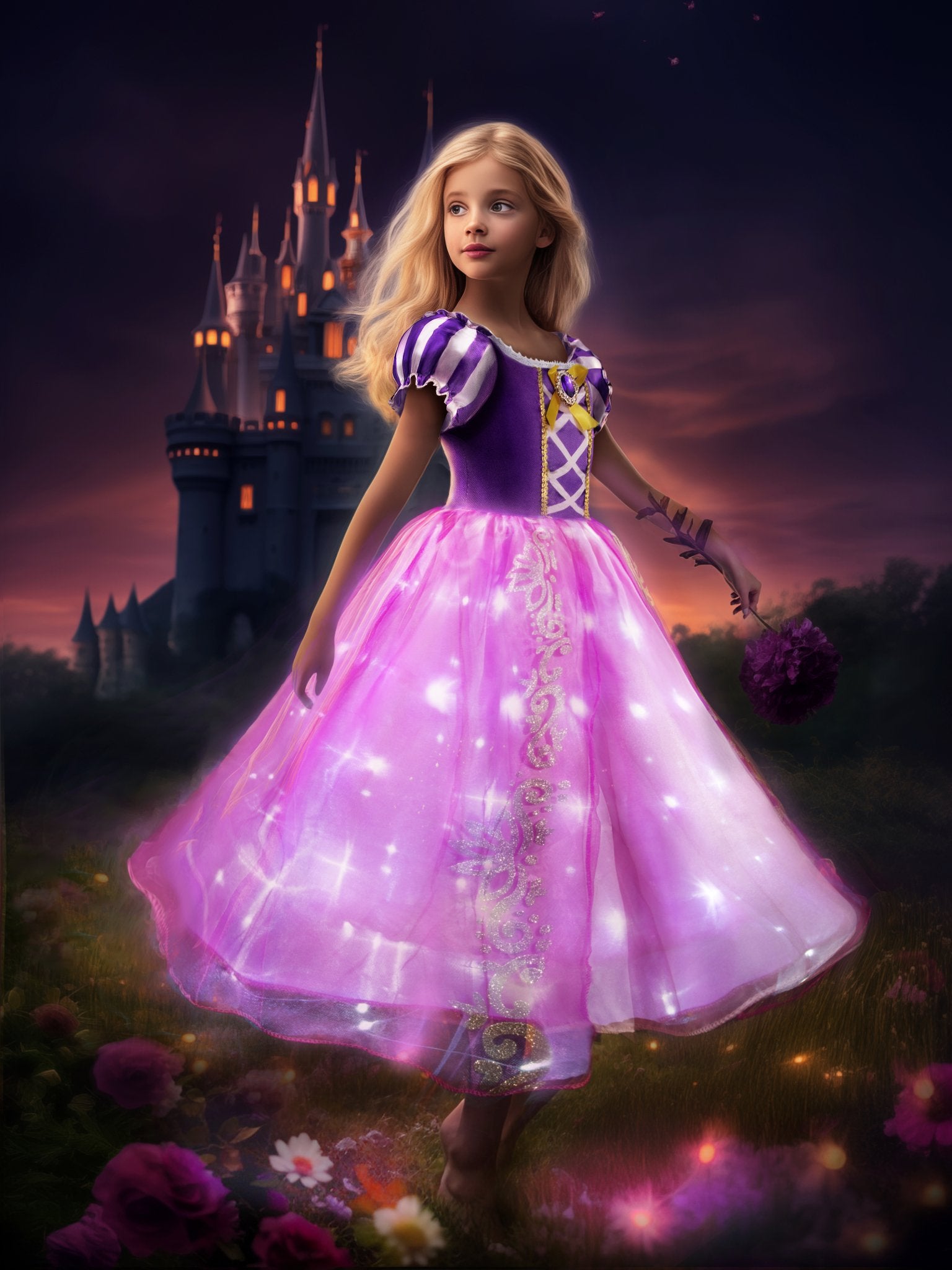 Light Up Puff Sleeve Princess Costume - Uporpor, 5-6y Light Up Puff Sleeve Princess Costume - Uporpor, 5-6y