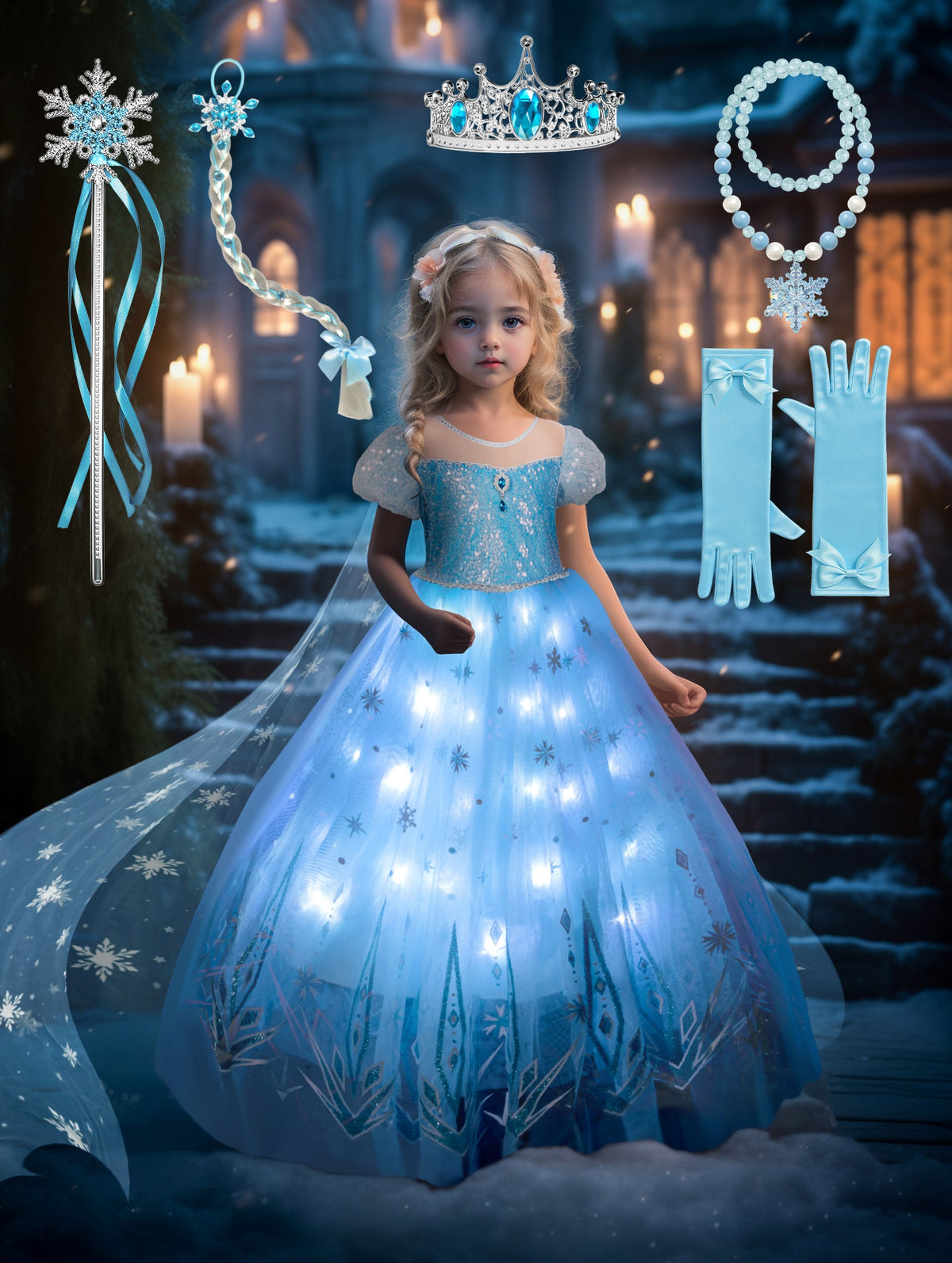 winter princess dress up Disney Princesses in Their Winter Gowns
