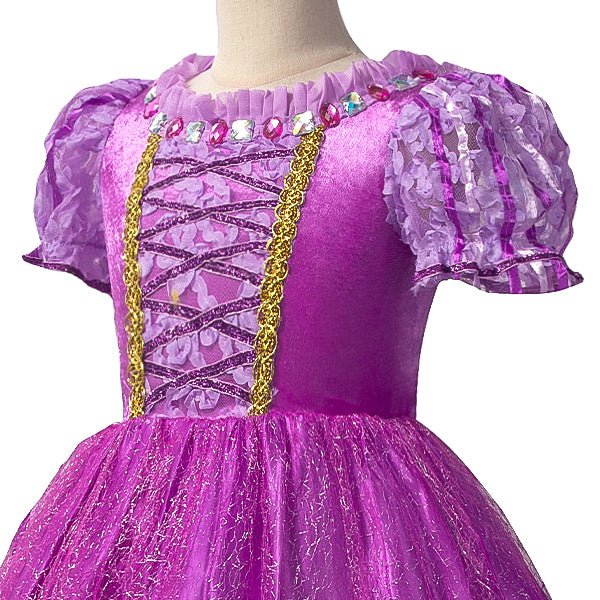 Light Up Sparkling Princess Dress Costume for Little Girls - Uporpor