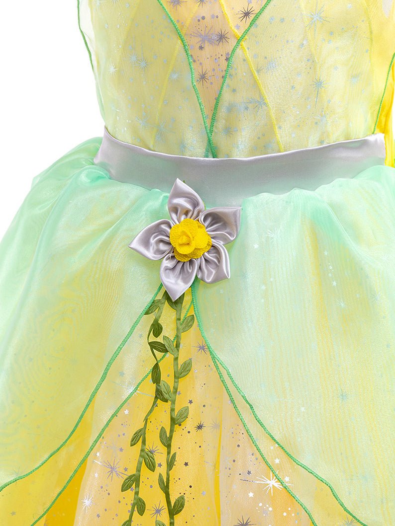 Light Up Tiana Little Girls Green Frog Princess Dress Party - Uporpor - Uporpor