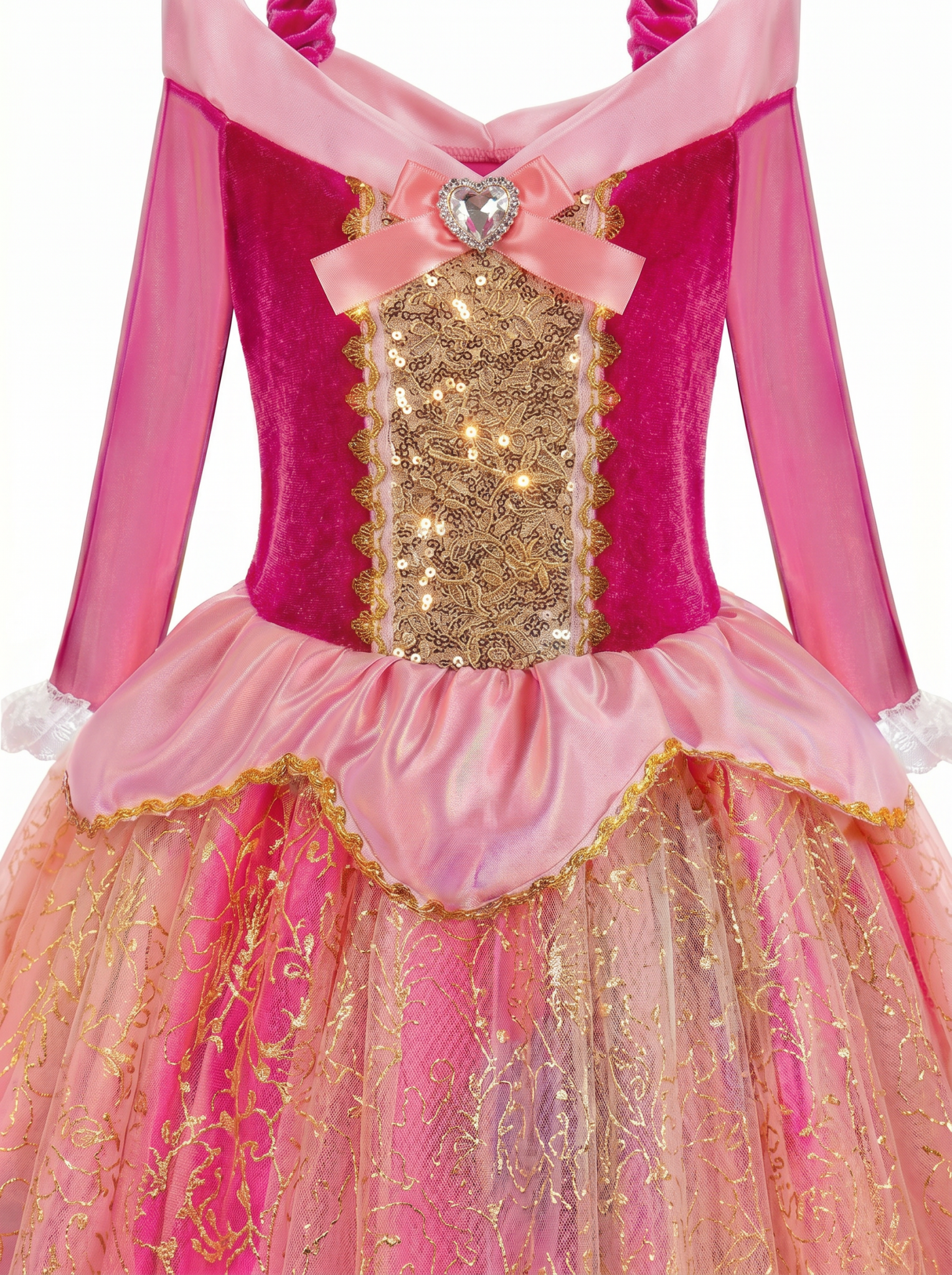 Magical Glow - in - the - Dark Princess Gown: Sparkly Rainbow LED Dress Up Set for Little Girls - Perfect for Fairy Parties & Holiday Magic - Uporpor