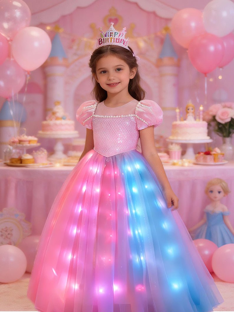 Pink Birthday Light up Princess Dress - Uporpor