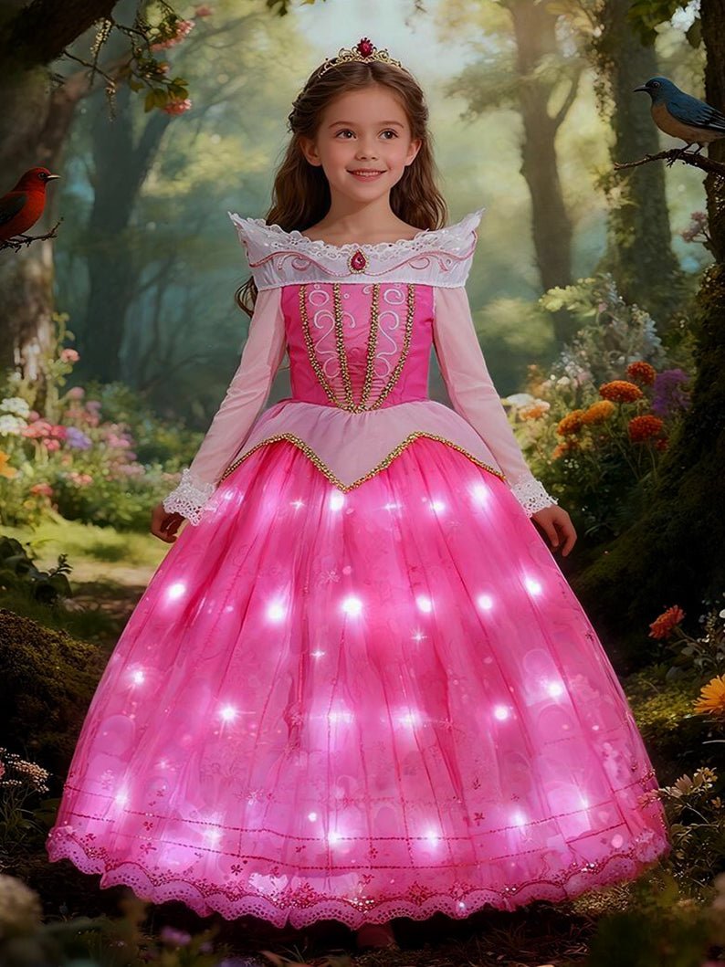 Pink Light Up Costume for Little Girls Party & Dress Up - Uporpor