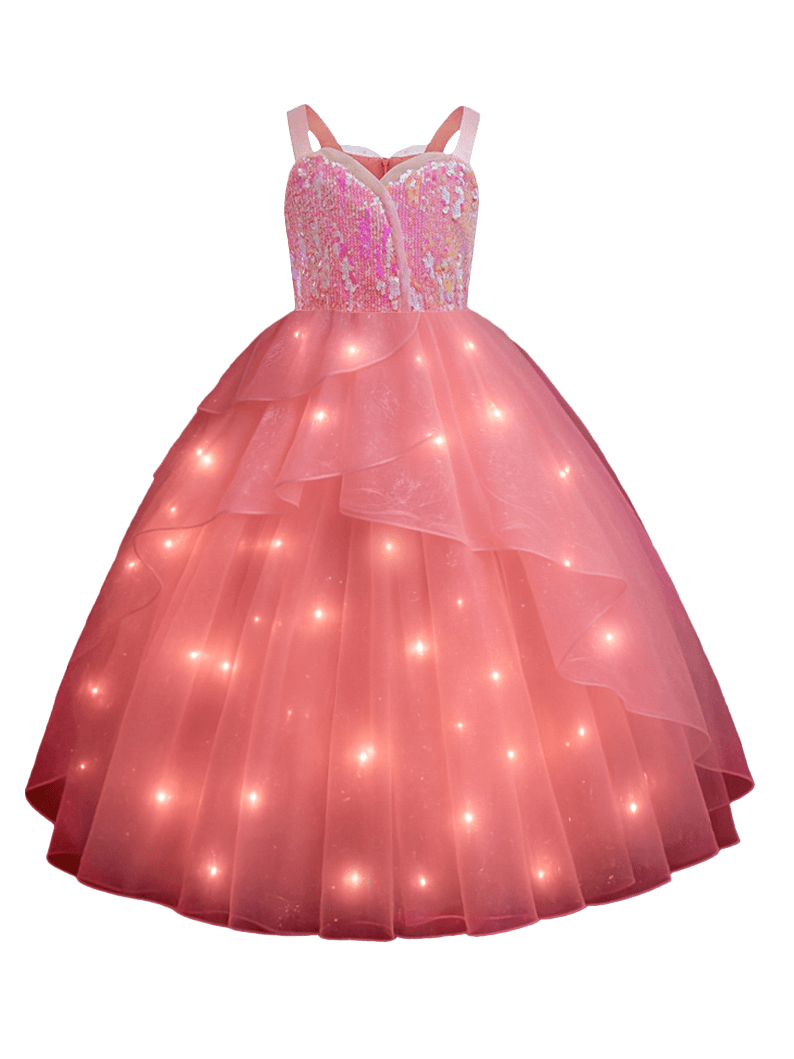 Pink Light Up Fairy Costume for Girls – Bubble Tulle Dress - Uporpor