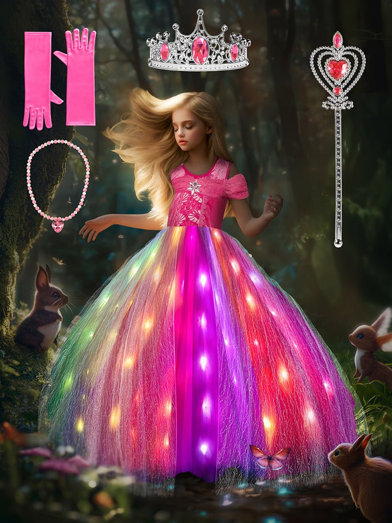 Princess Set Light Up Costume For Girl 4 - Uporpor