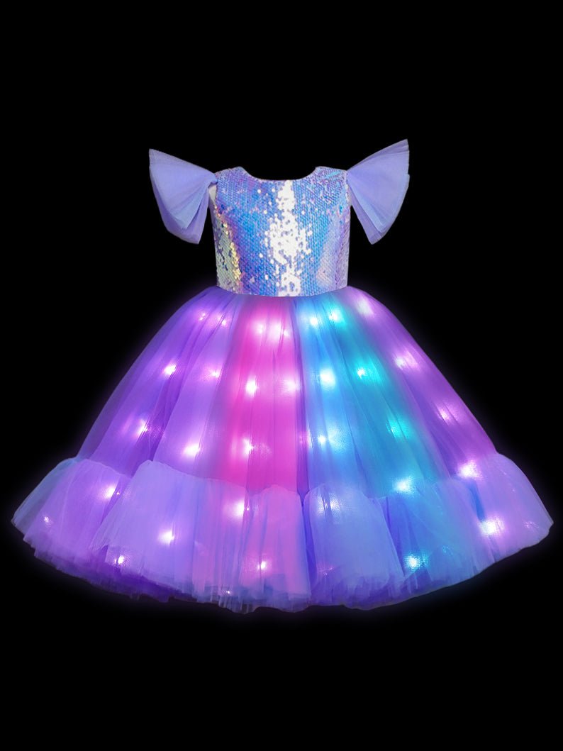 Purple Birthday Light up Princess Dress - Uporpor