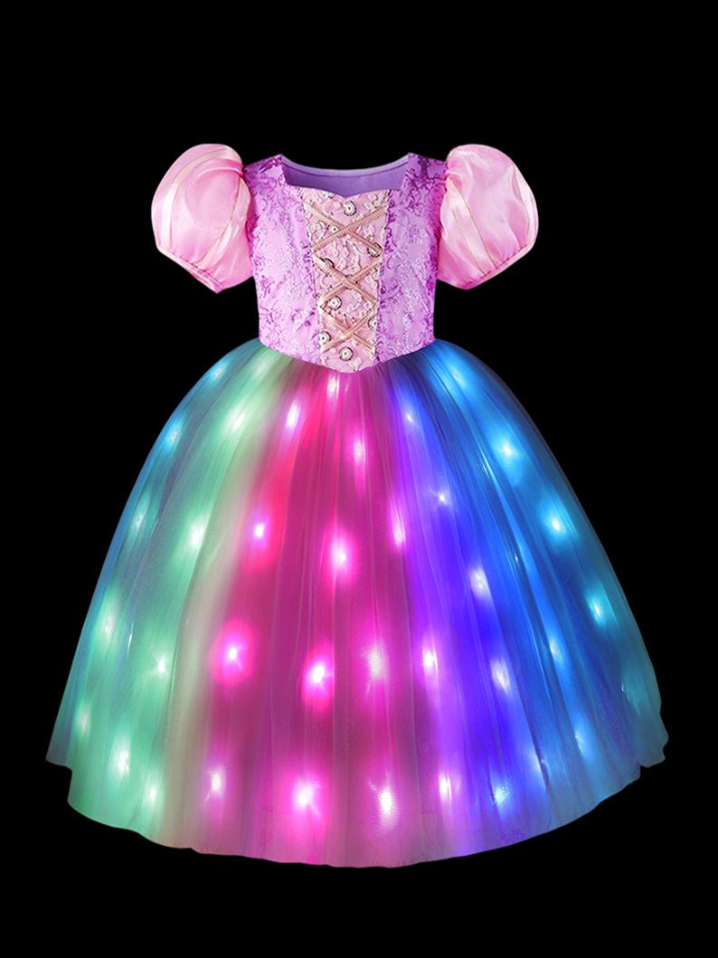 Purple Light Up Princess Dress for Girls - Uporpor