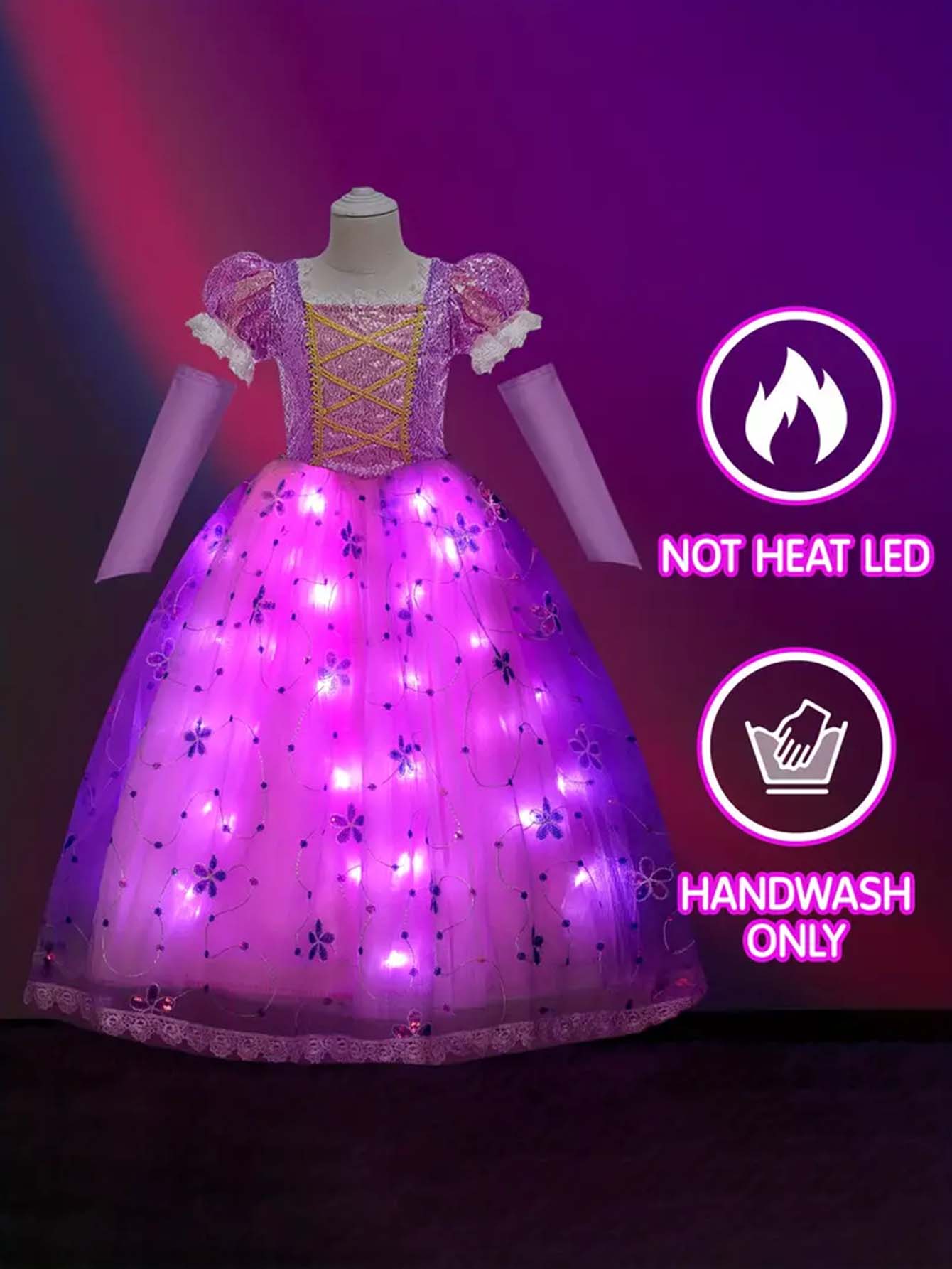 Queen Light Up Dress for Girls - Birthday Party Costume - Uporpor