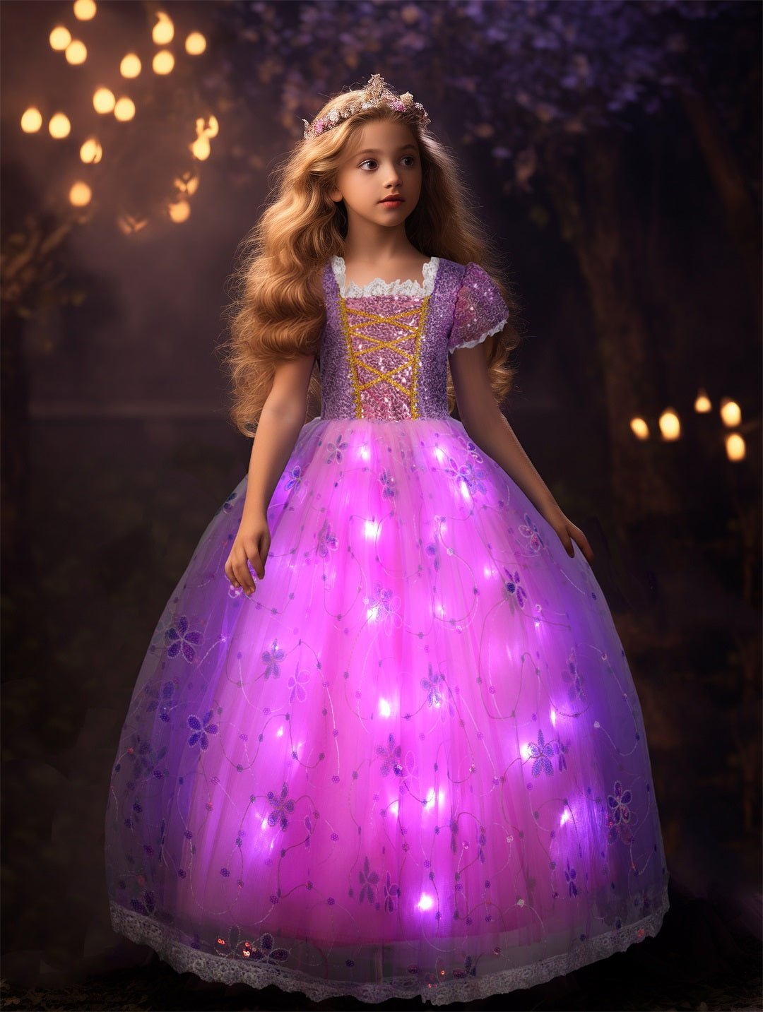 Rapunzel Multi Light Up Party Dress - Uporpor