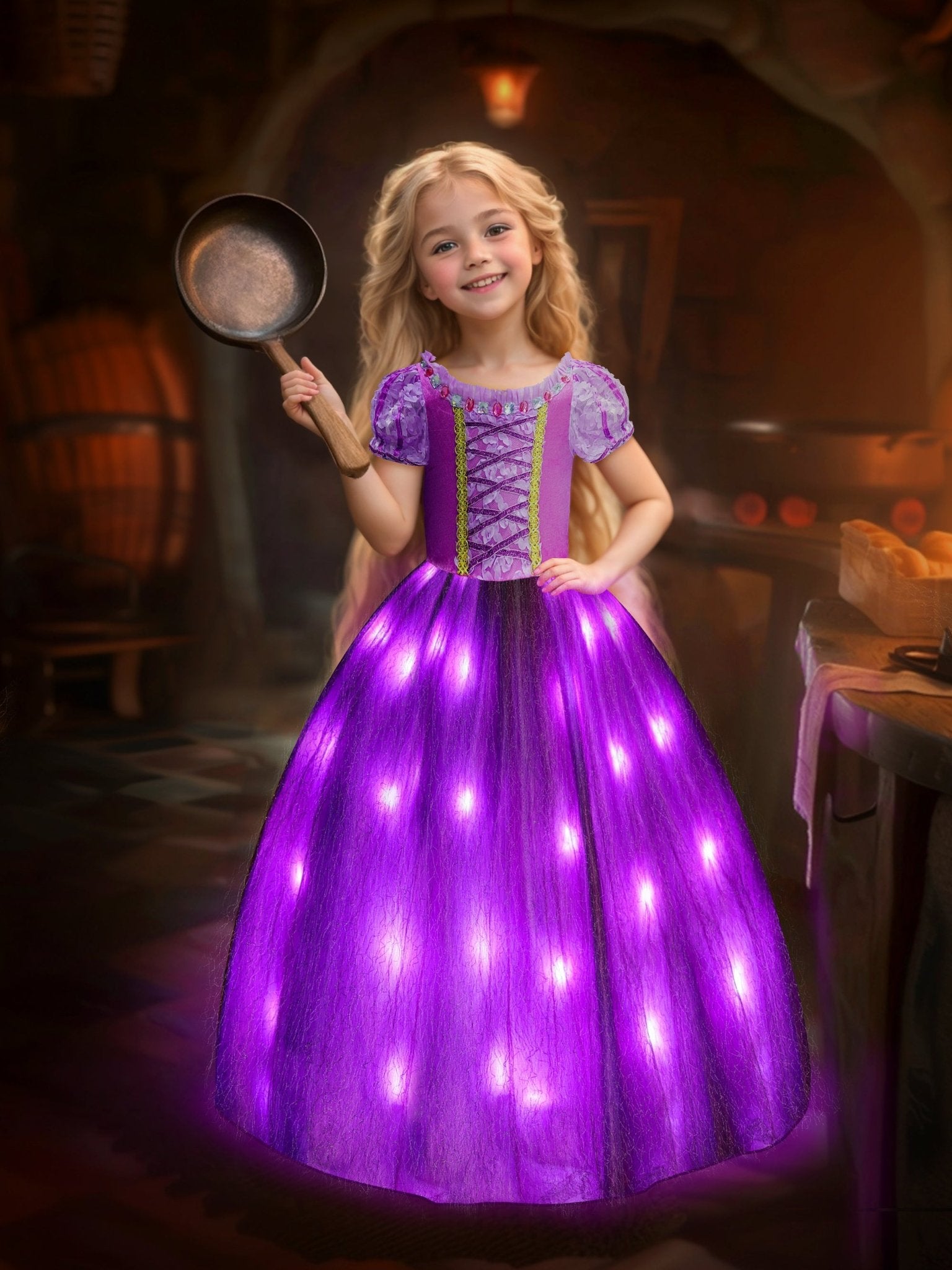 Rapunzel Sparkling LED Costume - Uporpor