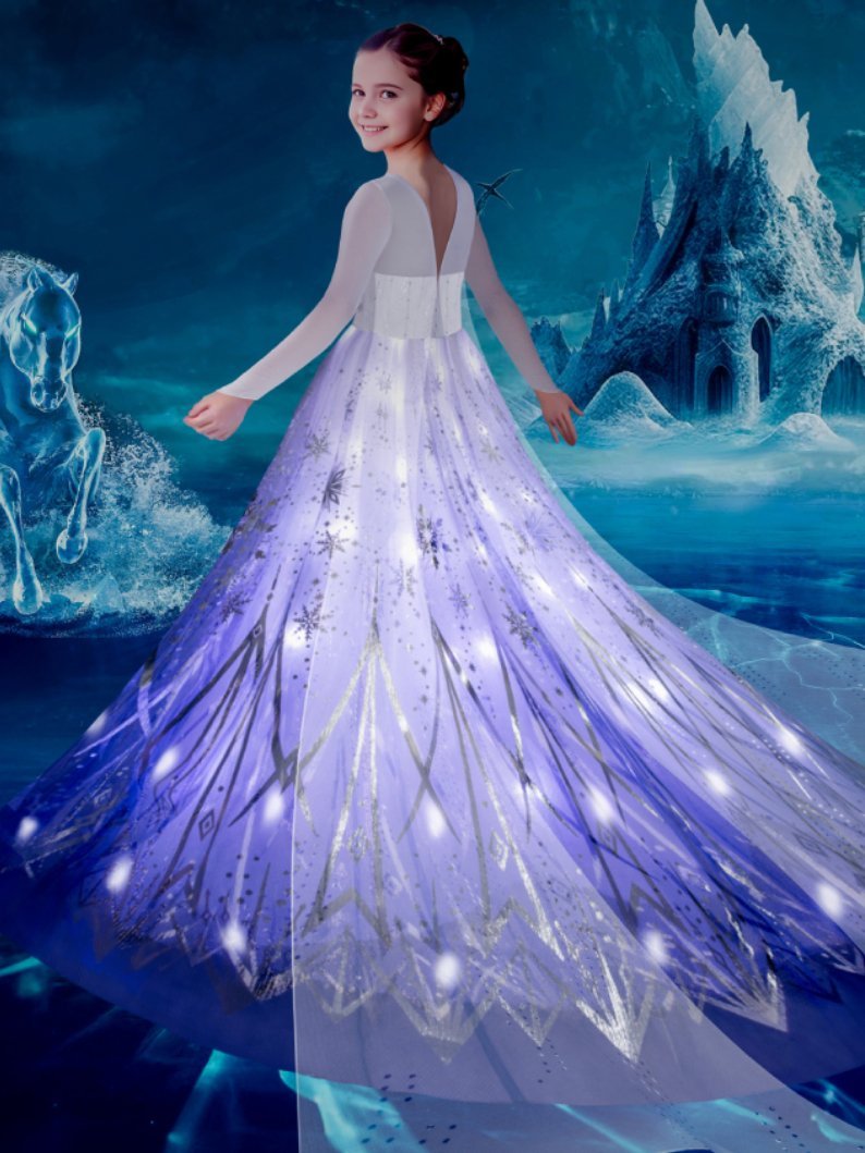 Snow LED Light Ball Gown Dress - Blingcos - Uporpor