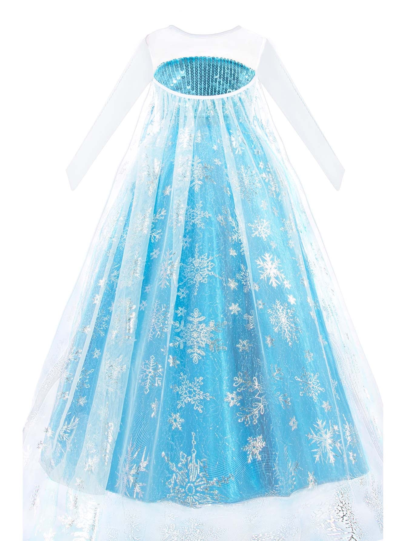 Sparkling Light - Up Snow Princess Party Dress for Girls - Uporpor