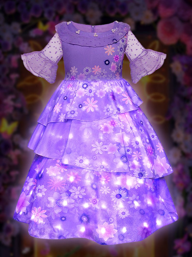 Disney Light Up Encanto Isabela Dress Costume for Girls - Uporpor