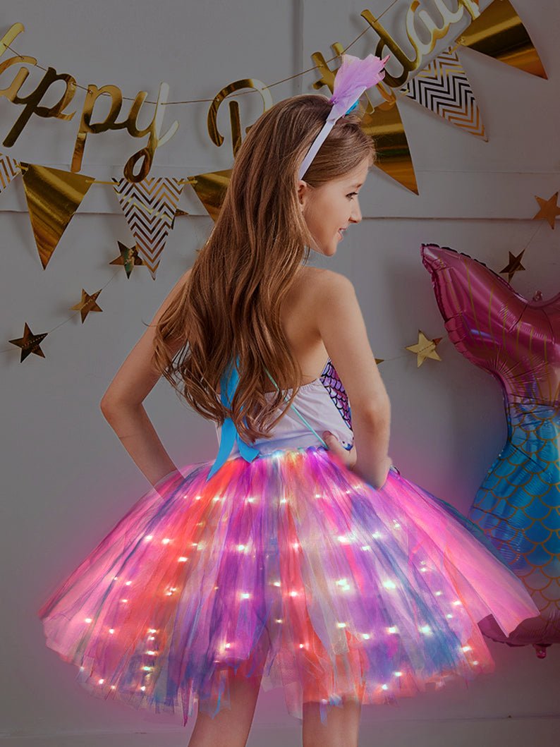 Light up Princess Belle Costume Dress - Uporpor